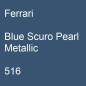 Preview: Ferrari, Blue Scuro Pearl Metallic, 516.